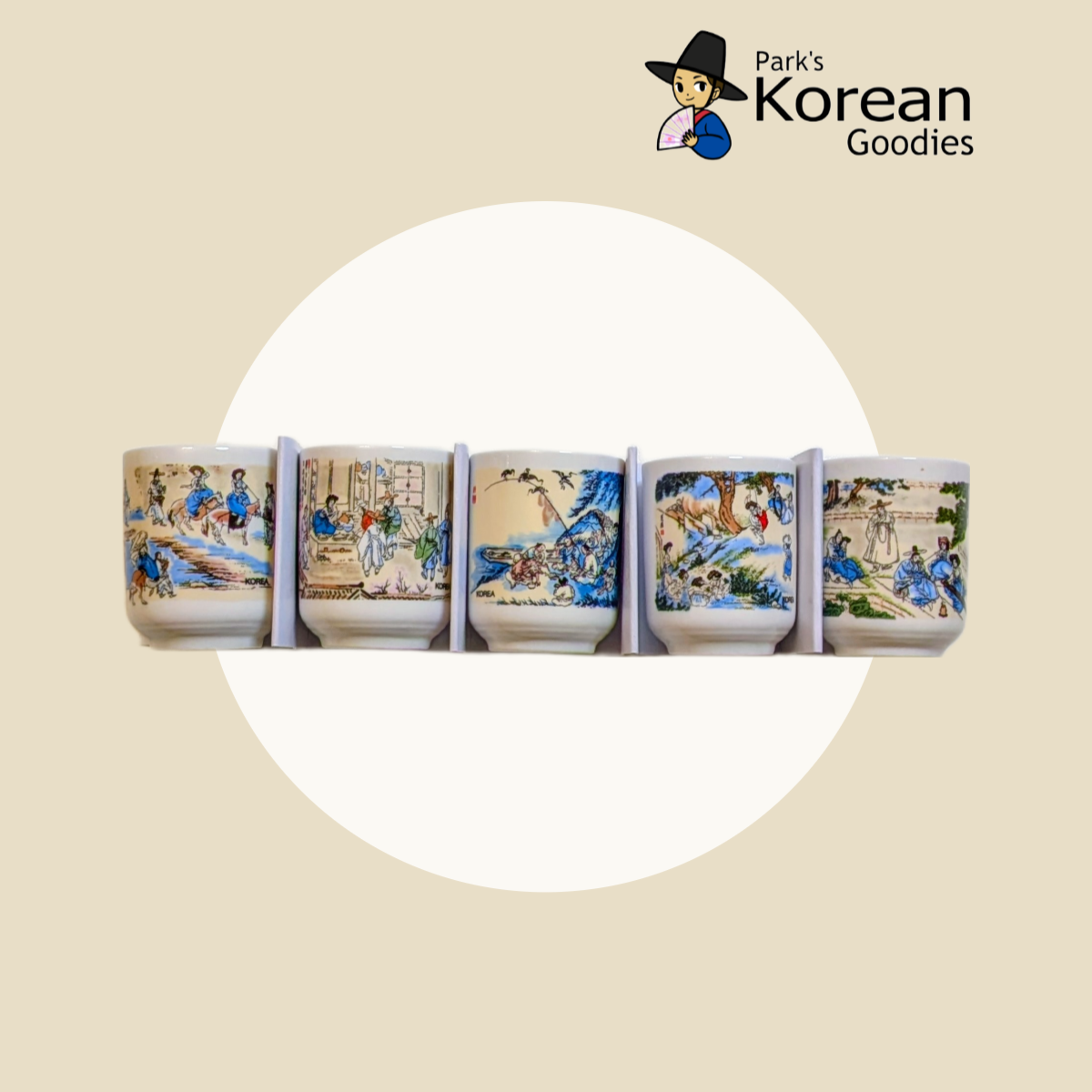 Soju Glass Set featuring Shin Yun-bok’s iconic paintings